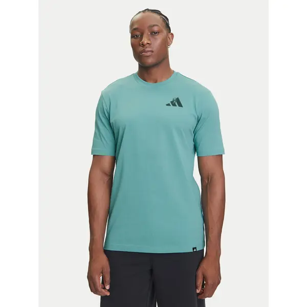 Adidas adidas T-shirt Yay Sports Verbiage Graphic JY1830 Tirkizna Regular Fit