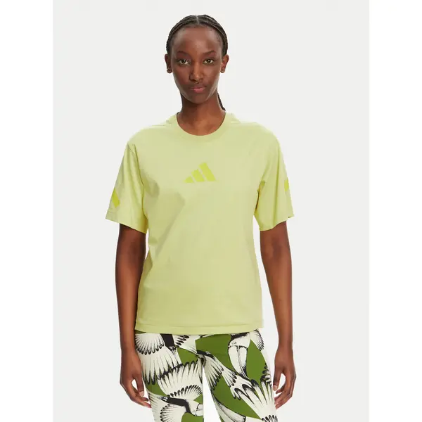 Adidas adidas T-shirt Z.N.E. JC5400 Žuta Regular Fit