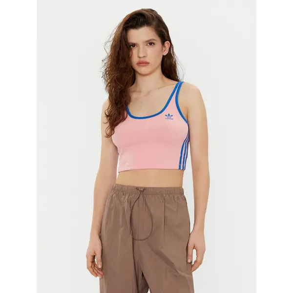 Adidas adidas Top adicolor 3-Stripes JP2293 Ružičasta Slim Fit