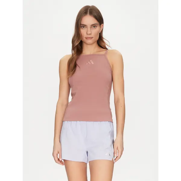 Adidas adidas Top ALL SZN Rib JJ1222 Ružičasta Slim Fit