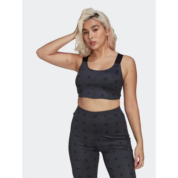 Adidas adidas Top Allover Print Corset HL9159 Siva Slim Fit