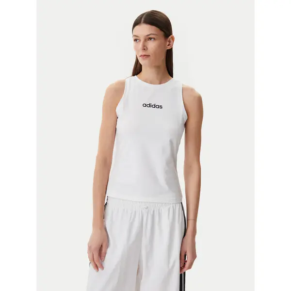 Adidas adidas Top Essentials Linear JC5799 Bijela Slim Fit