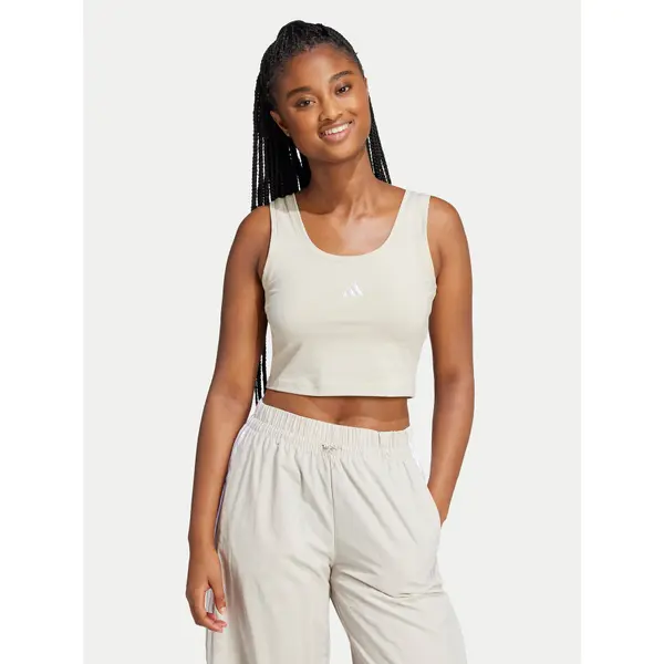 Adidas adidas Top Essentials Small Logo JD0561 Bež Slim Fit