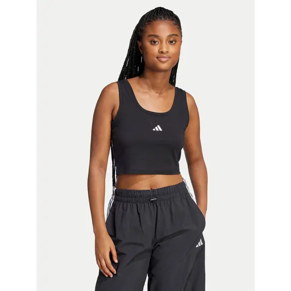 Adidas adidas Top Essentials Small Logo JE1321 Crna Slim Fit