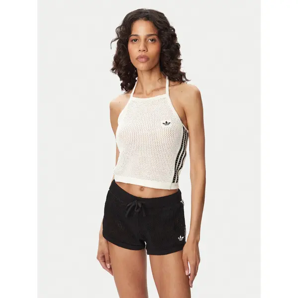 Adidas adidas Top Knitted Crochet KC6485 Bijela Slim Fit