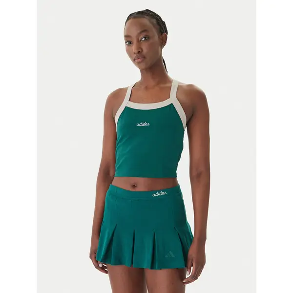 Adidas adidas Top Seasonal Essentials Colorpop JZ0195 Zelena Slim Fit