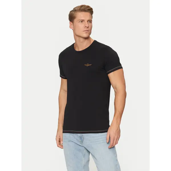 aeronautica militare Aeronautica Militare T-shirt AM1UTI003 Crna Regular Fit