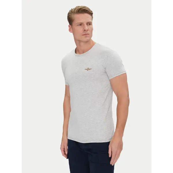aeronautica militare Aeronautica Militare T-shirt AM1UTI003 Siva Regular Fit