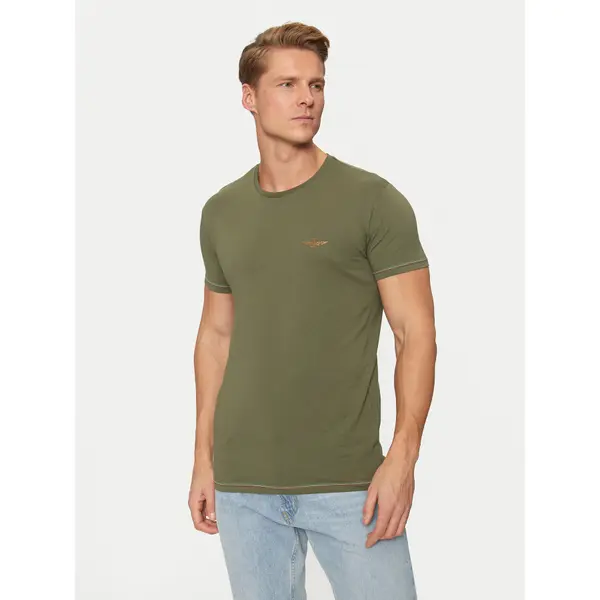 aeronautica militare Aeronautica Militare T-shirt AM1UTI003 Zelena Regular Fit