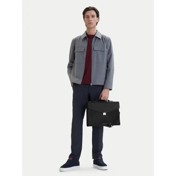 Tommy Hilfiger Aktovka Tommy Hilfiger Th Business Leather Computer Bag AM0AM14163 Crna