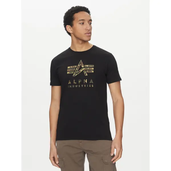 alpha industries Alpha Industries T-shirt Camo Puff 146506 Crna Regular Fit