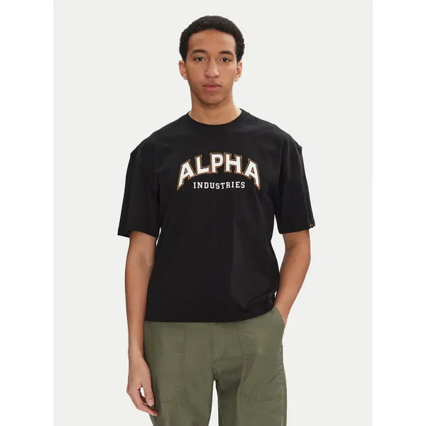 alpha industries Alpha Industries T-shirt College 146501 Crna Relaxed Fit