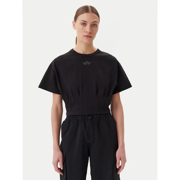 alpha industries Alpha Industries T-shirt Waisted 148070 Crna Regular Fit