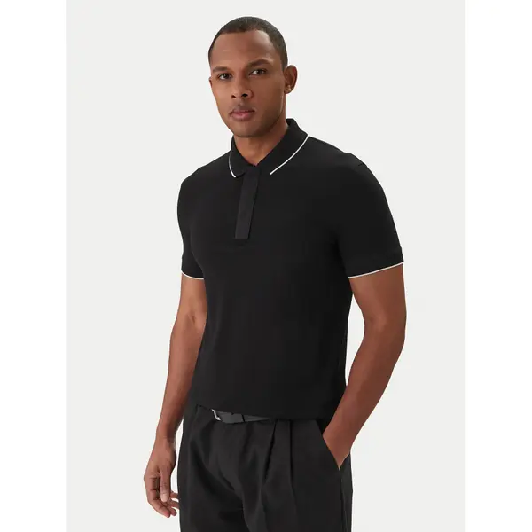 Armani Exchange Armani Exchange Polo XM001285 AF10366 UC001 Crna Slim Fit