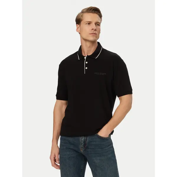 Armani Exchange Armani Exchange Polo XM001557 AF10363 UC001 Crna Regular Fit