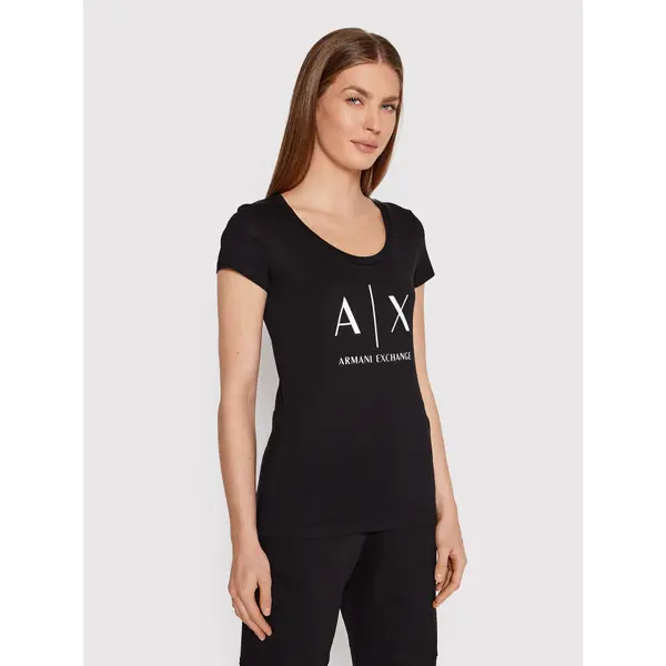 Armani Exchange Armani Exchange T-shirt 8NYT70 YJ16Z 1200 Crna Regular Fit