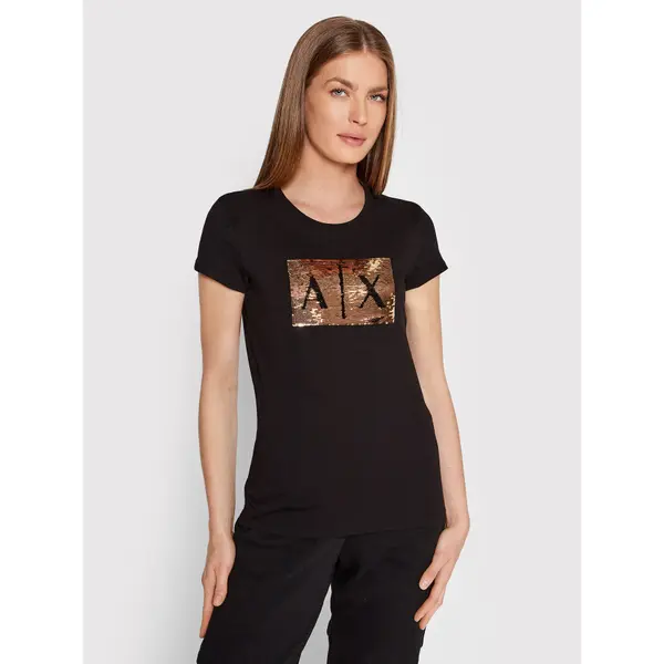 Armani Exchange Armani Exchange T-shirt 8NYTDL YJ73Z 6231 Crna Slim Fit