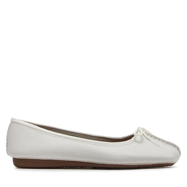Clarks Balerinke Clarks Freckle Ice 203544554 White Leather