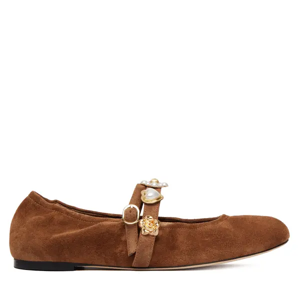 Stuart Weitzman Balerinke Stuart Weitzman Socharming Mary Jane SN125 Smeđa