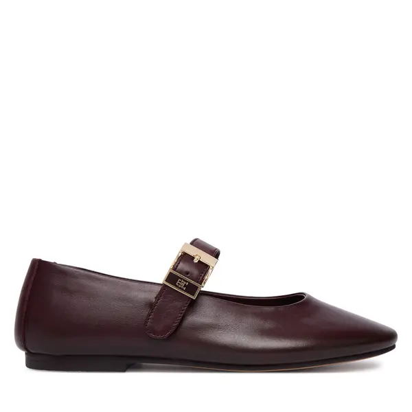 Tommy Hilfiger Balerinke Tommy Hilfiger Buckle Leather Ballerina FW0FW09684 Smeđa