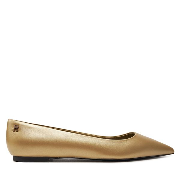 Tommy Hilfiger Balerinke Tommy Hilfiger Gold Pointed Ballerina FW0FW07883 Gold 0HS