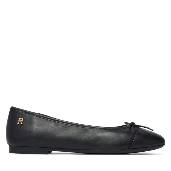 Tommy Hilfiger Balerinke Tommy Hilfiger Hilfiger Smooth Lthr Ballet FW0FW09241 Crna