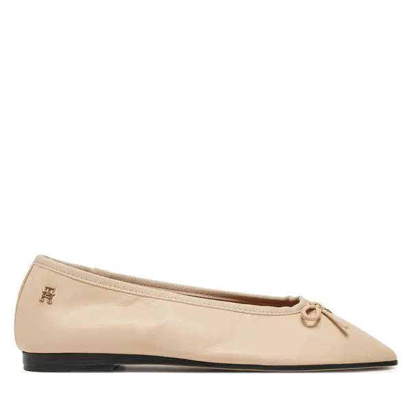 Tommy Hilfiger Balerinke Tommy Hilfiger Soft Leather Ballerina Bow FW0FW08355 Ružičasta
