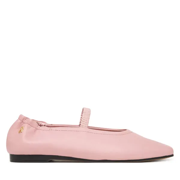 Tommy Hilfiger Balerinke Tommy Hilfiger Soft Leather Ellastic Ballerina FW0FW09245 Ružičasta