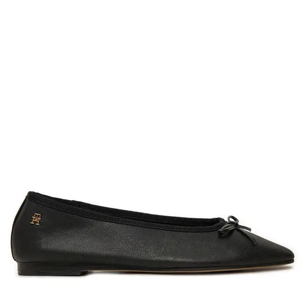 Tommy Hilfiger Balerinke Tommy Hilfiger Soft Leather FW0FW08355 Crna