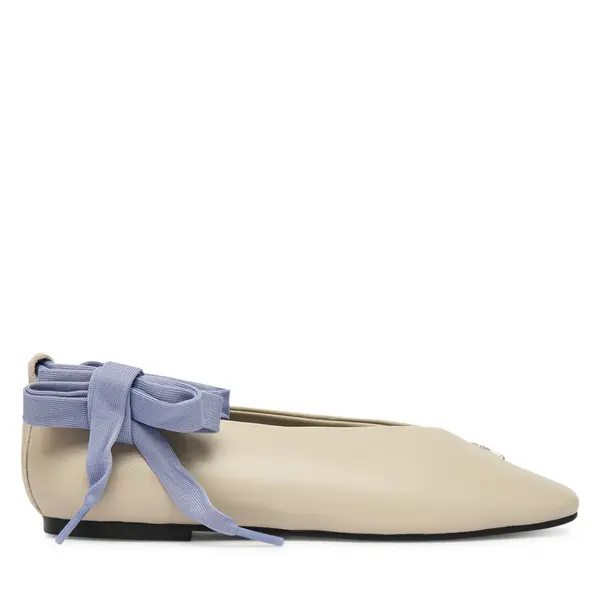 Tommy Jeans Balerinke Tommy Jeans Tjw Ballerina With Laces EN0EN02939 Écru