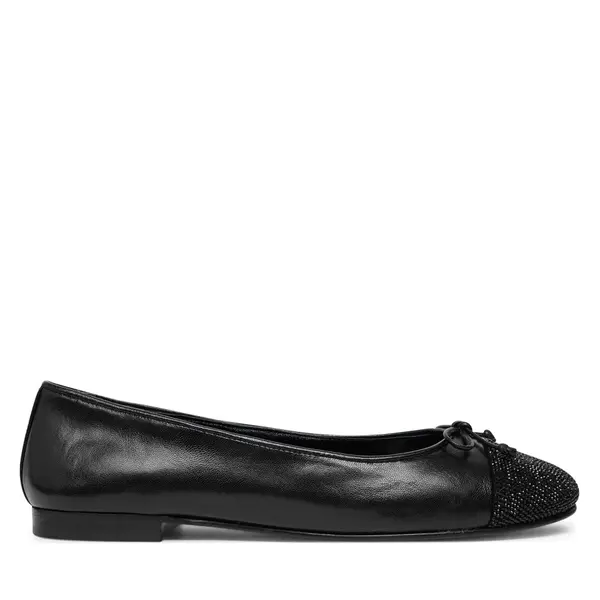 TORY BURCH Balerinke Tory Burch Cap-Toe Pave Ballet 166214 Crna