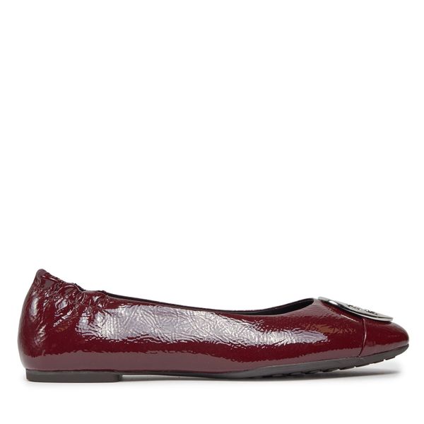Tory Burch Balerinke Tory Burch Claire Cap-Toe Ballet 156159 Dark Carmine / Gold / Silver 500