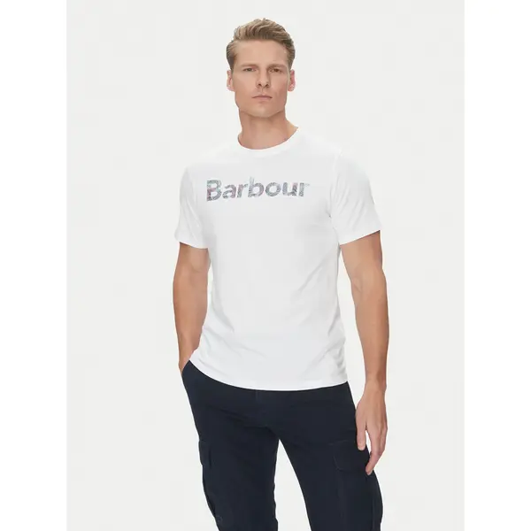 Barbour Barbour T-shirt Devon MTS1391WH11 Bijela Regular Fit
