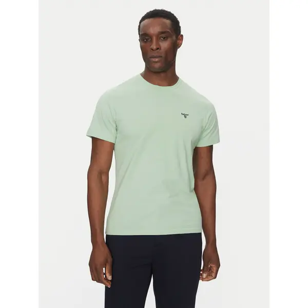 Barbour Barbour T-shirt Essential Sports MTS0331GN45 Zelena Tailored Fit