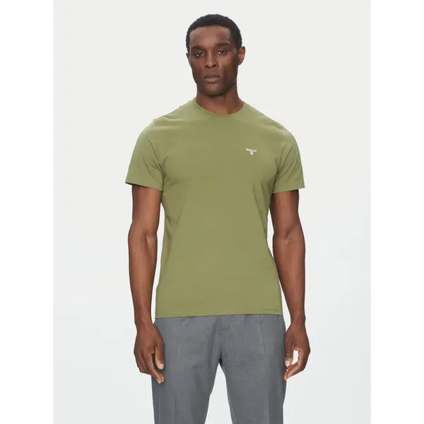 Barbour Barbour T-shirt Essential Sports MTS0331OL39 Zelena Tailored Fit