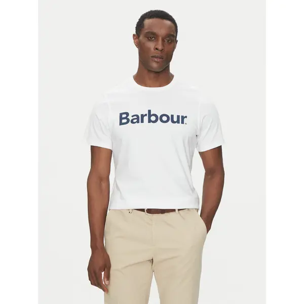 Barbour Barbour T-shirt Logo MTS0531WH51 Bijela Tailored Fit