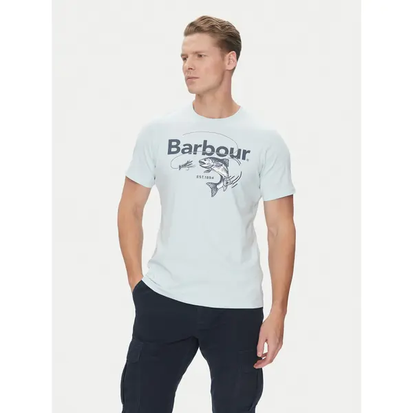 Barbour Barbour T-shirt Lydd MTS1396BU61 Svijetloplava Regular Fit