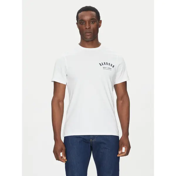 Barbour Barbour T-shirt Preppy MTS0502WH11 Bijela Tailored Fit