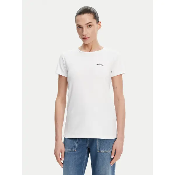 Barbour Barbour T-shirt Saltford LTS0666WH11 Bijela Regular Fit