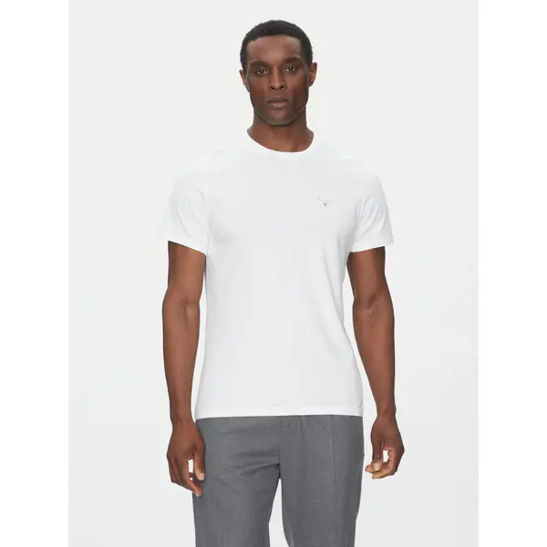 Barbour Barbour T-shirt Tartan MTS0670WH11 Bijela Tailored Fit