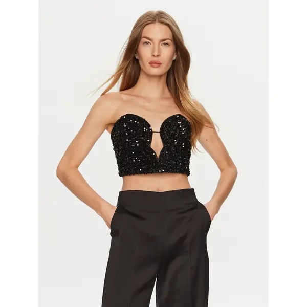 bardot Bardot Top Eleni 59112TB2 Crna Slim Fit