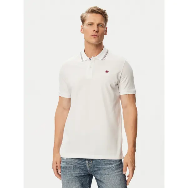 Beverly Hills Polo Club Beverly Hills Polo Club Polo P-SS26M-P450111 Bijela Regular Fit