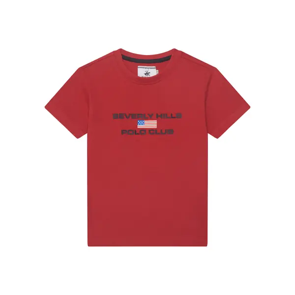 Beverly Hills Polo Club Beverly Hills Polo Club T-shirt P-SS26B-TS0132 Crvena Regular Fit