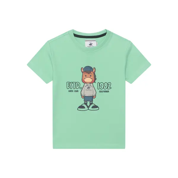 Beverly Hills Polo Club Beverly Hills Polo Club T-shirt P-SS26B-TS0135 Zelena Regular Fit