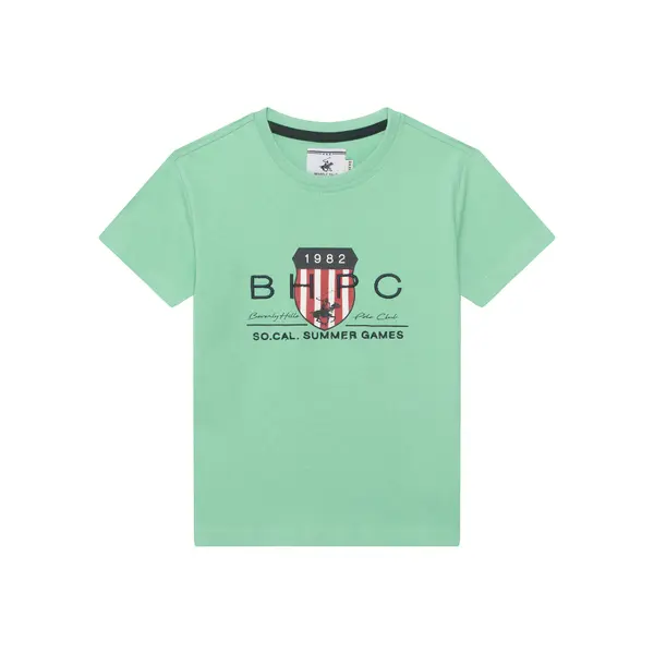 Beverly Hills Polo Club Beverly Hills Polo Club T-shirt P-SS26B-TS414011 Zelena Regular Fit