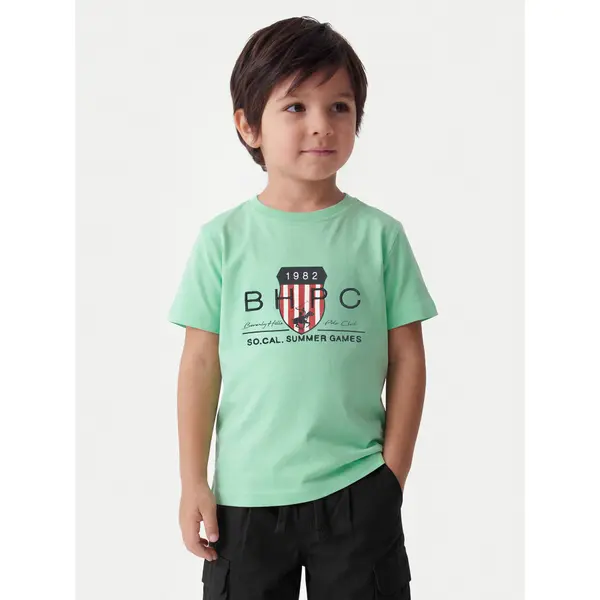 Beverly Hills Polo Club Beverly Hills Polo Club T-shirt P-SS26B-TS414011 Zelena Regular Fit