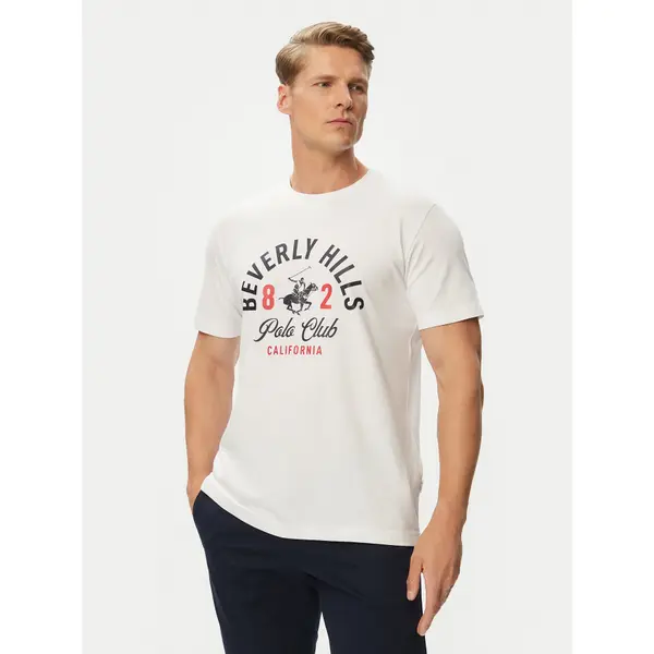 Beverly Hills Polo Club Beverly Hills Polo Club T-shirt P-SS26M-TS1290 Bijela Regular Fit