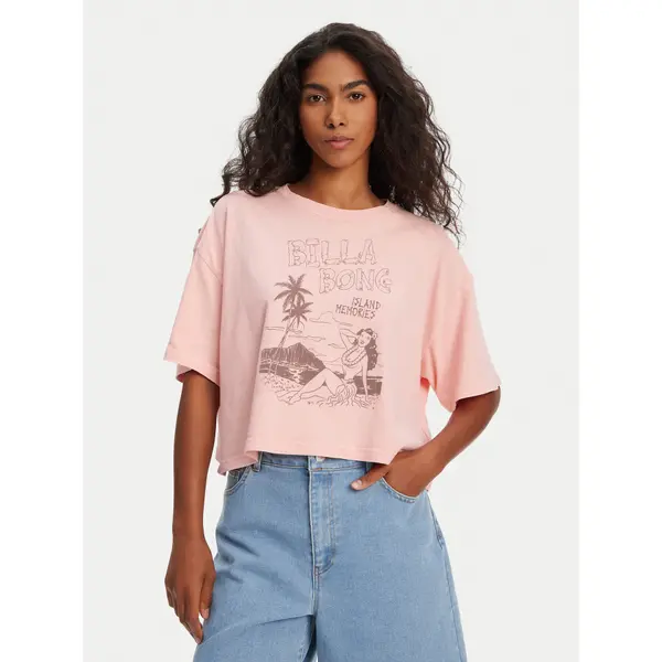 Billabong Billabong T-shirt Island Memories EBJZT00427 Koraljna Oversize