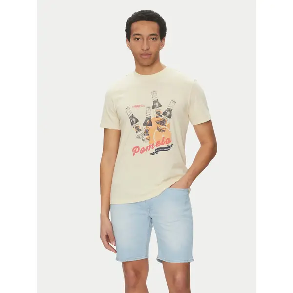 Blend Blend T-shirt 20718263 Bež Regular Fit