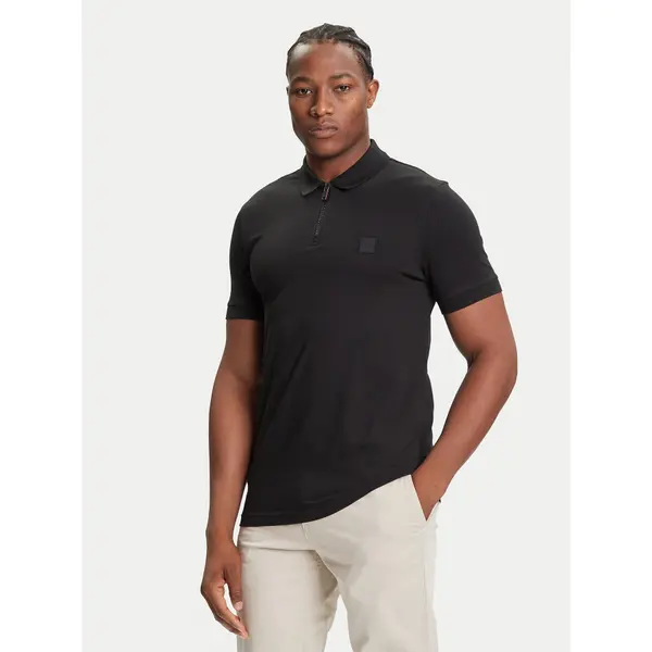 Boss BOSS Polo Passerzip 50537507 Crna Slim Fit